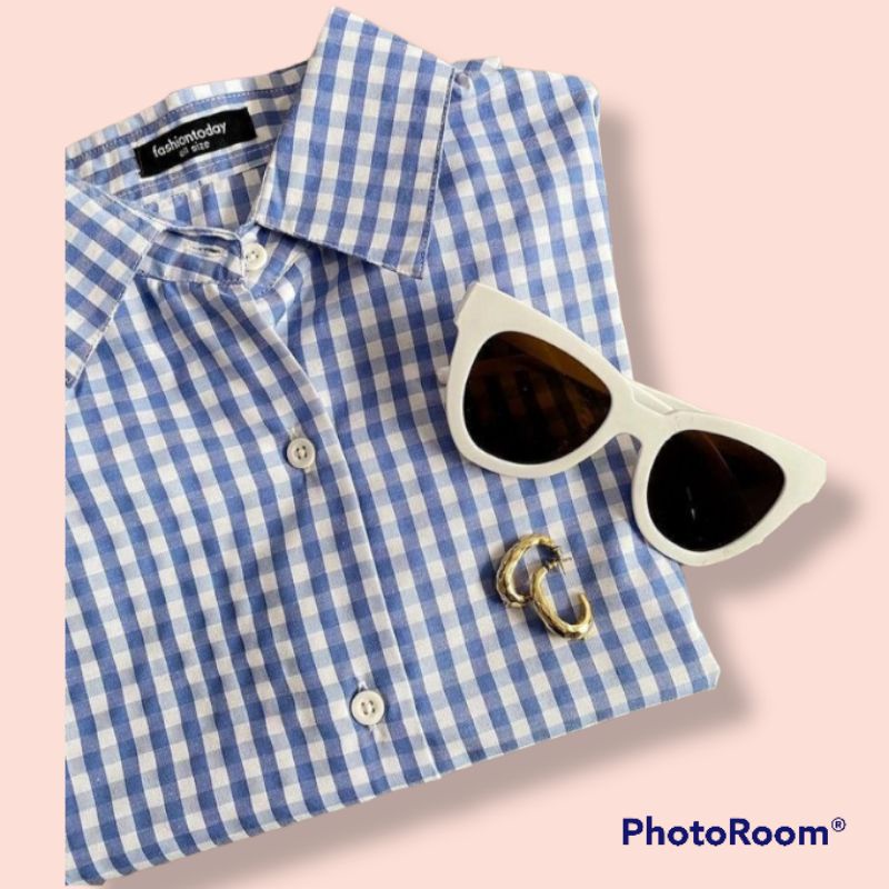 Fashion Today 8wood Oversized Shirt Checkered