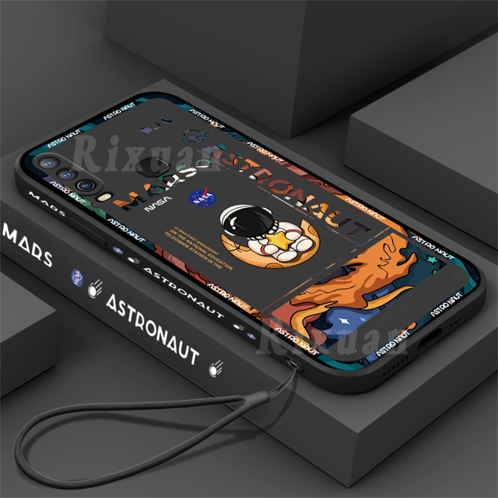 Soft Case Karet Motif Astronot Mars Untuk Huawei Y7A Y6P Y6 Pro 2019 Y9S P30 Lite Nova 7i Nova5T Nova3i