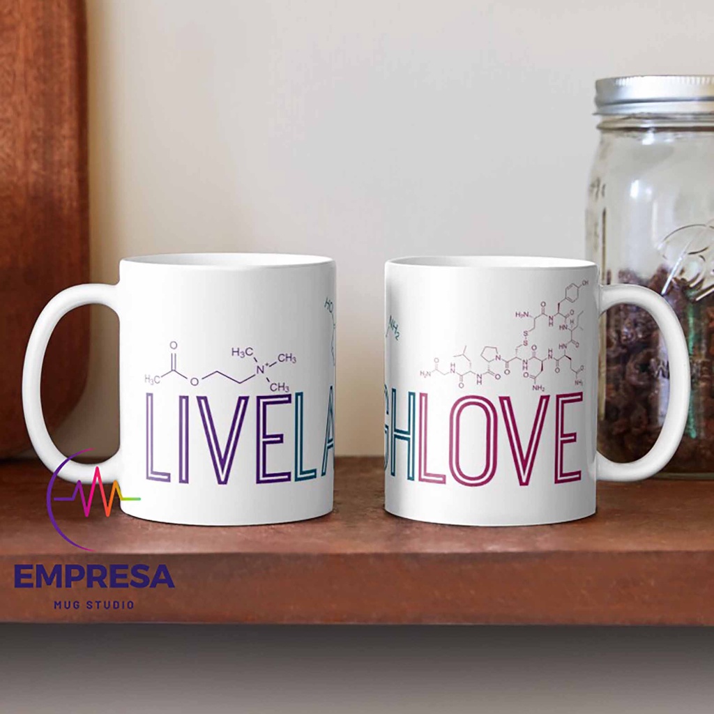 Live Laugh Love Molecules 2 Ceramics Water Tea Coffee Mug