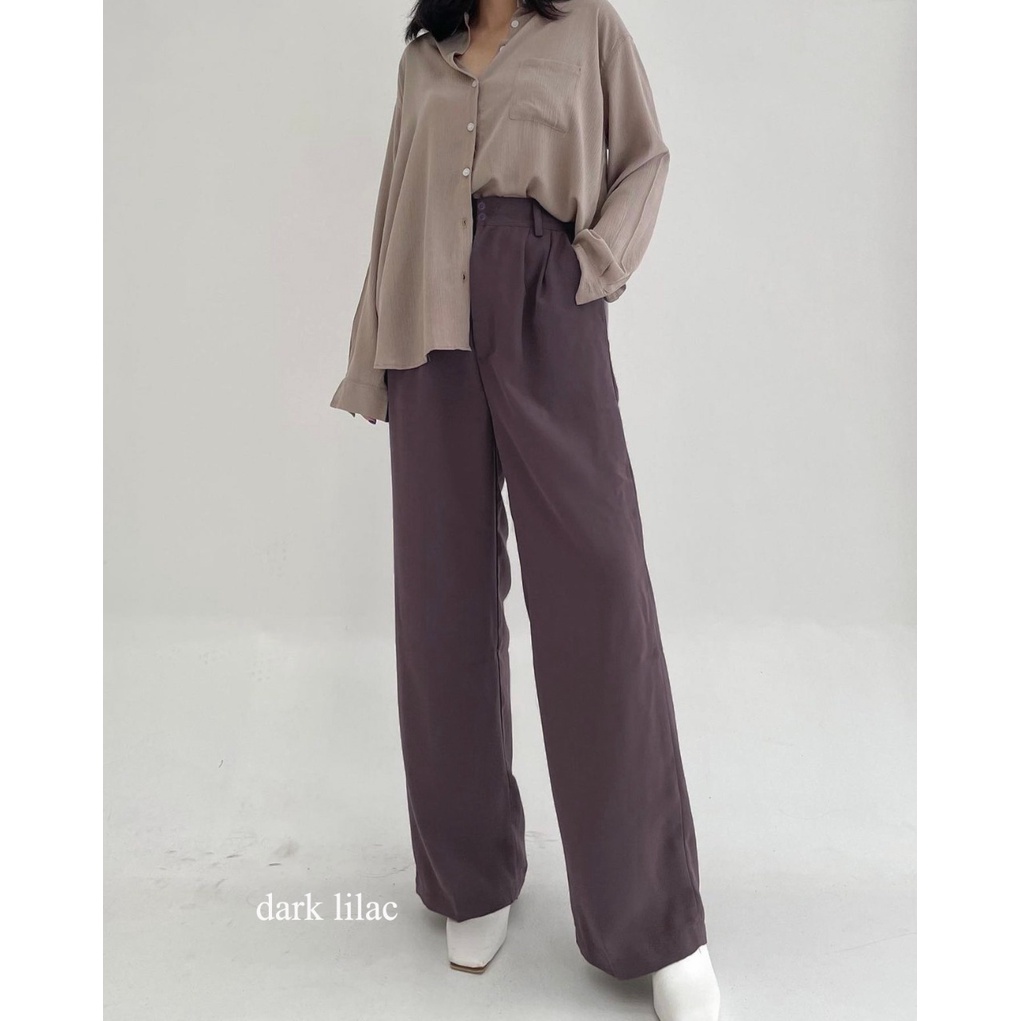 FWR - ZOYA KULOT HIGHWAIST / AIRFLOW CRINKLE PANTS  / CELANA KULOT SUPER HIGHWAIST