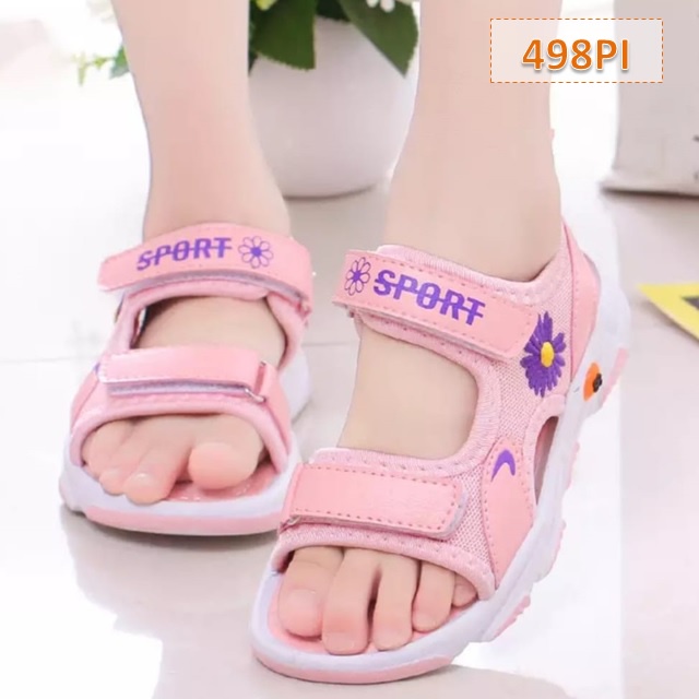 Sandal Anak Sun Sport Cewek Cowok Hitam Hijau Pink (498)