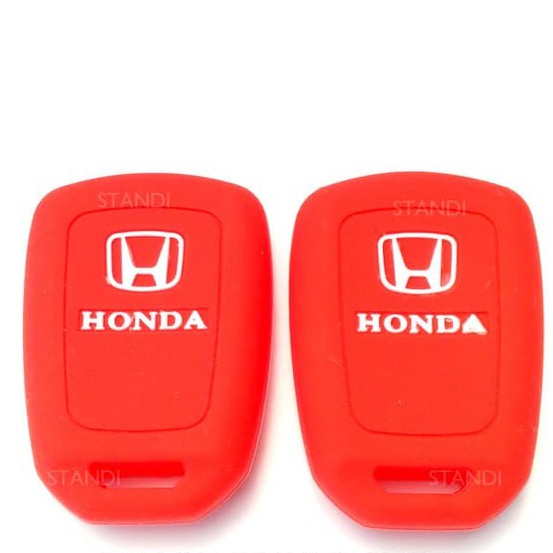 Kondom Kunci Silikon Remote Keyshirt Honda Br-V New Mobilio Hr-V Merah Aksesoris Mobil Model Terbaru