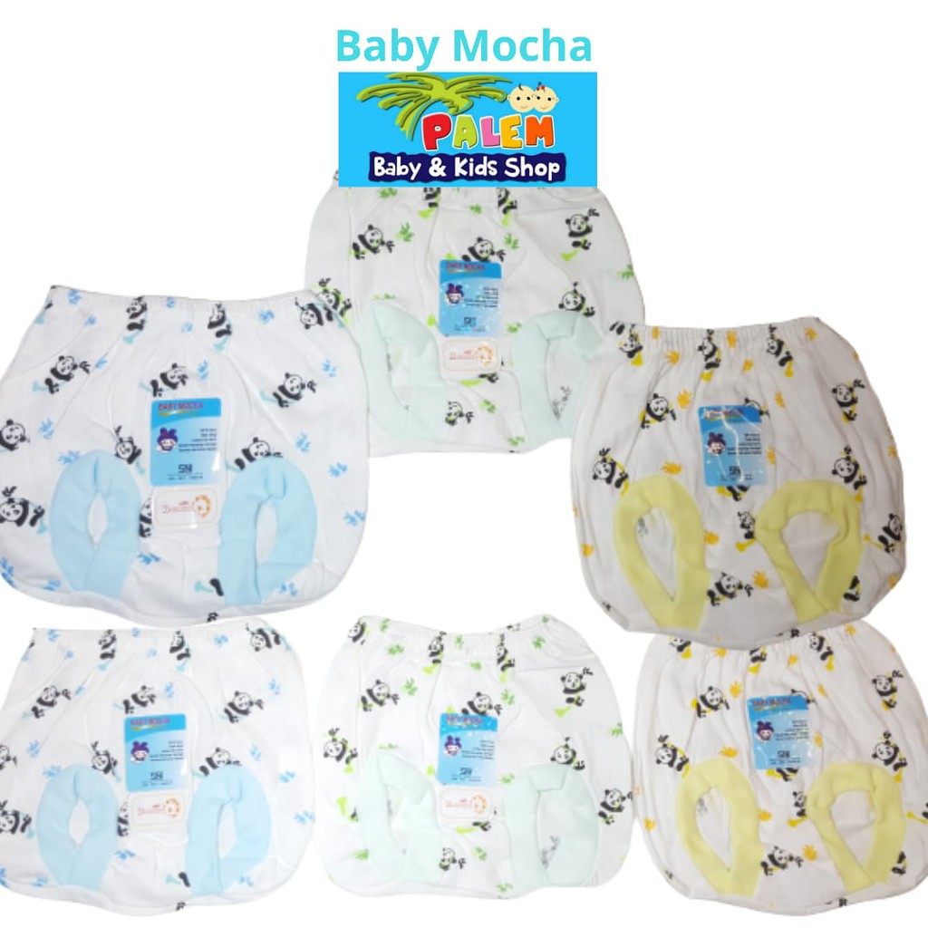 Baby mocha celana pop tipis besar motif isi3 termurah 6-9bulan