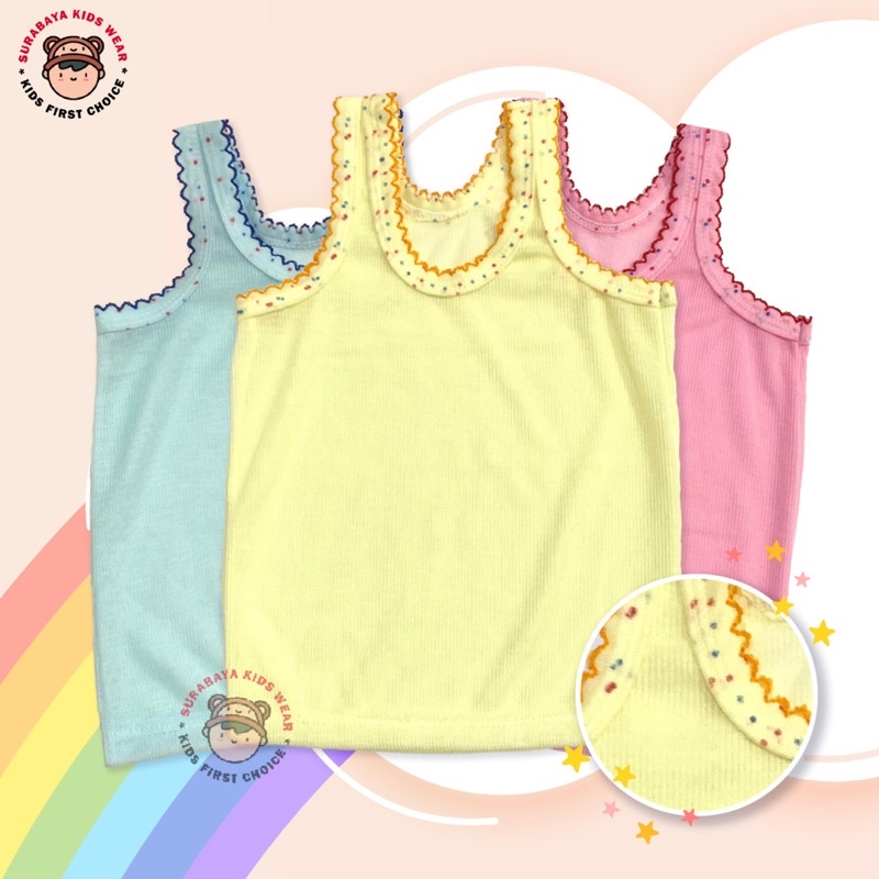 Kaos Dalam Singlet Anak Laki - Laki dan Perempuan Polos Warna  Laris