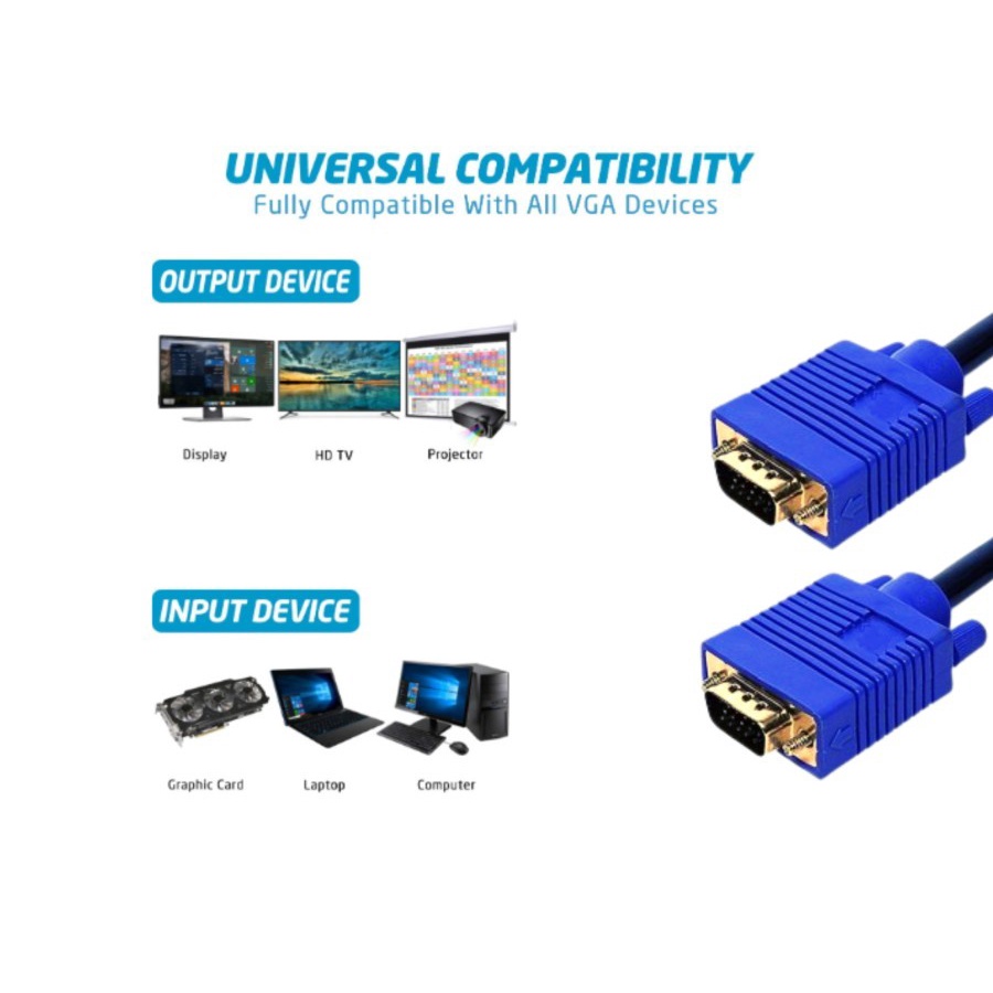 Kabel VGA gold plated 1,5meter / kabel vga to vga gold 1,5meter / vga gold 1,5m