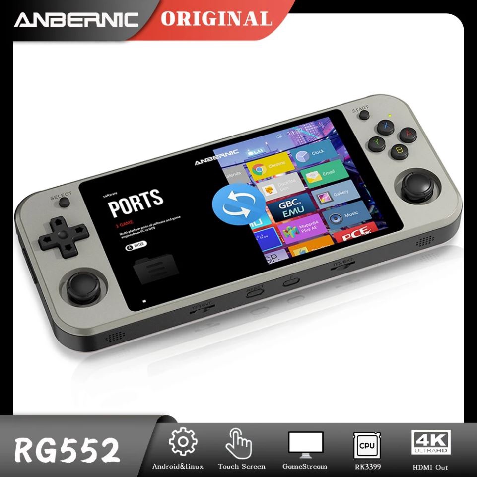Anbernic RG552 Handheld Game Console Retro Dual systems Android Linux Touch Screen Stereo Speaker Fast Charging