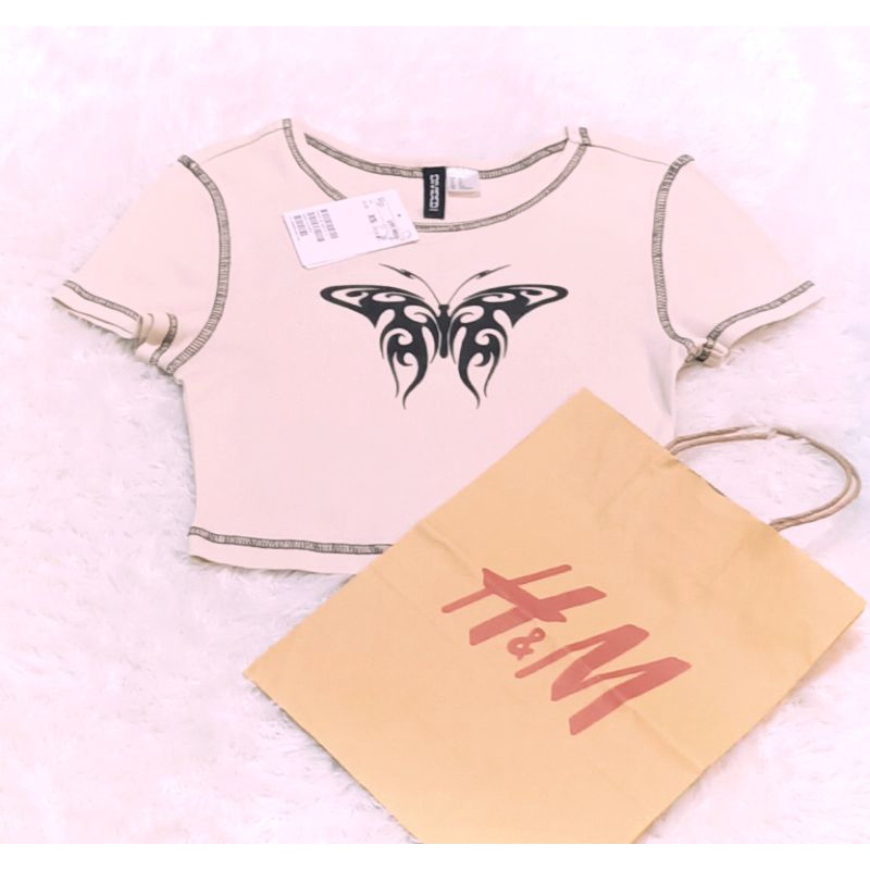 H&M Crop top Butterfly