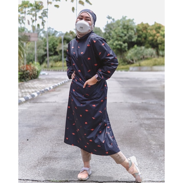 APD Gown / Surgical Gown / Gown Operasi /  Jubah Operasi / Gown Visit / Gown Praktek, Motif Dino / A