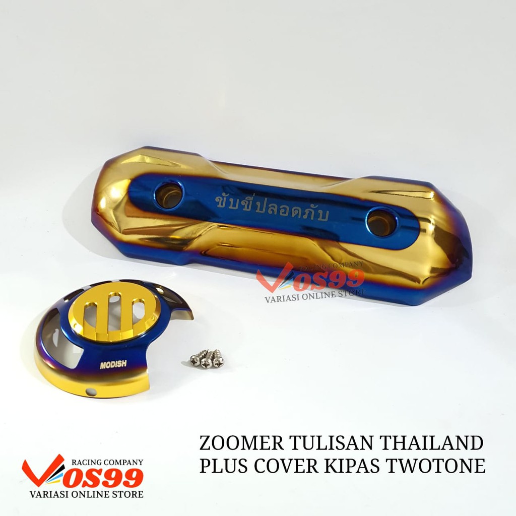 PAKETAN 2B COVER TAMENG KNALPOT ZOOMER THAILOOK TULISAND THAILAND + COVER TUTUP KIPAS TWOTONE