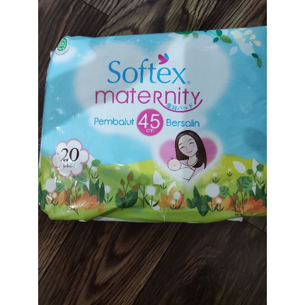 softex maternity pembalut lahiran isi 20 dan isi 10 pads panjang 45cm