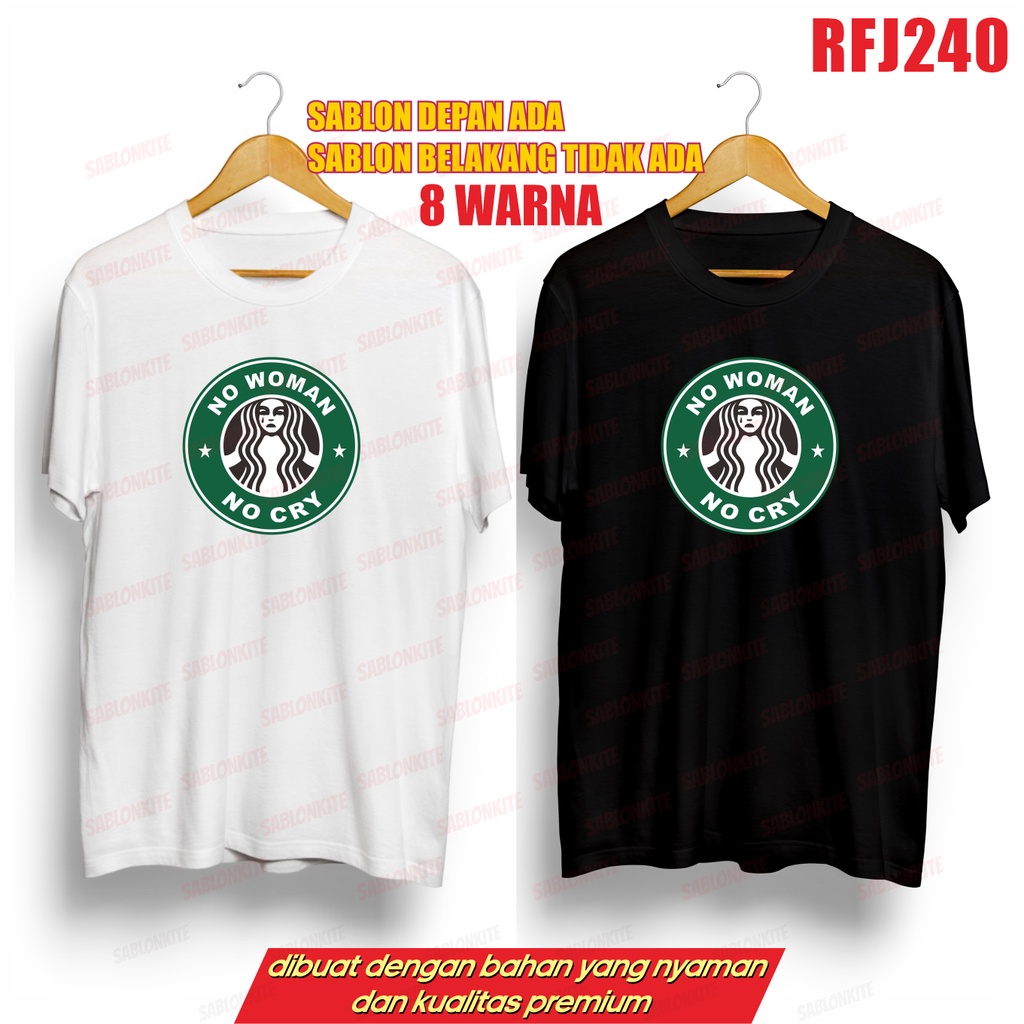 MURAH!!! KAOS PLESETAN NO WOMAN NO CRY RFJ240