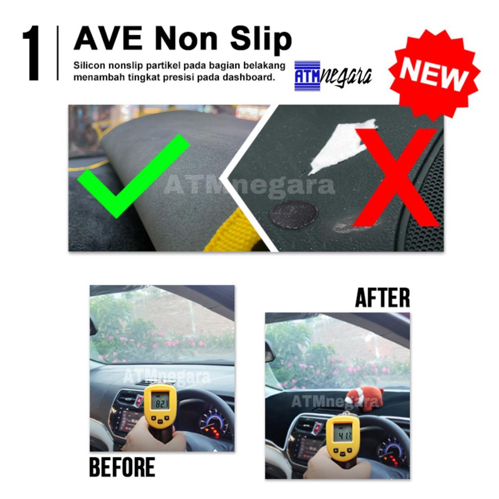 Jungle_Shop_ Cover Dashboard Premium Rush Tahun 2018-2025 Aksesoris Alas Pelindung Dasbor Mobil