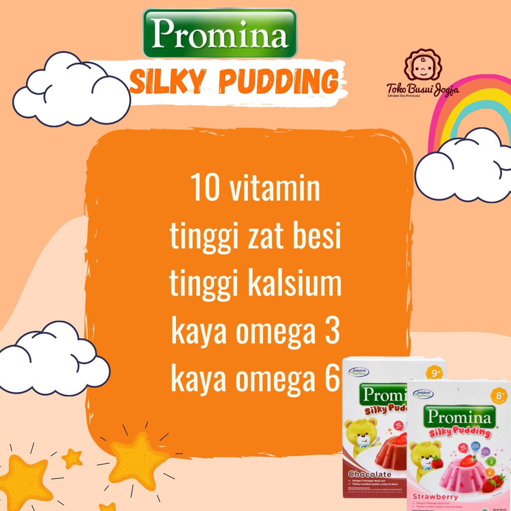 Promina Silky Puding 100 gram Agar MPASI Bayi Anak Strawberry Coklat Camilan Pudding