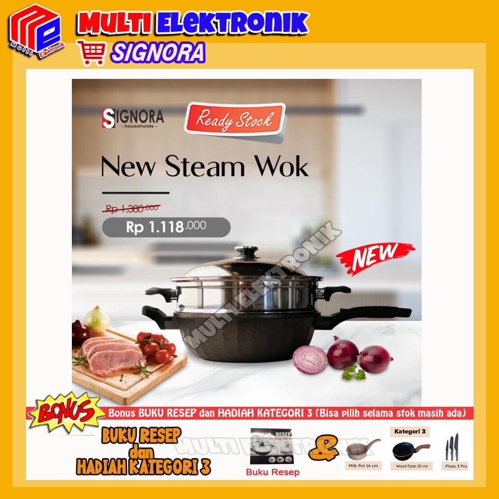 PANCI New Steam Wok 32 CM SIGNORA