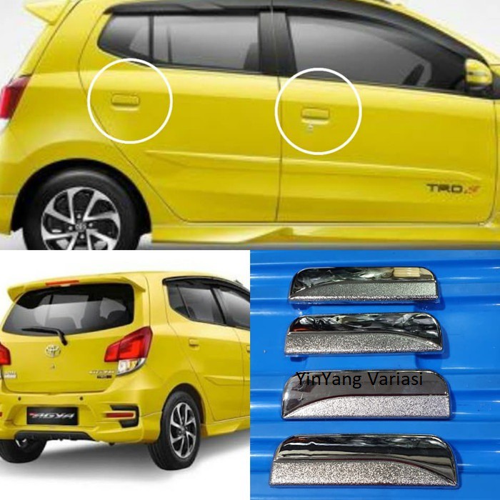 Door Handle Cover Agya / Ayla 2014 - 2020 Chrome