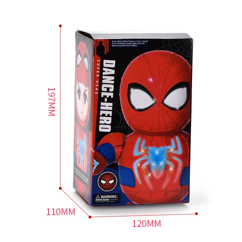 Mainan Robot Marvel Avengers Spiderman Iron Man Elektronik Dengan Lampu LED Dan Musik Untuk Anak