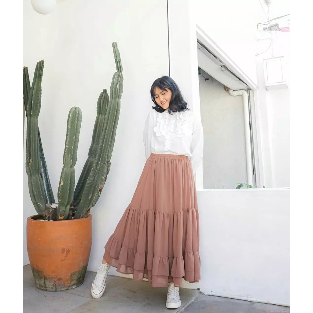 Luna layer skirt | rok wanita | bawahan muslim wanita