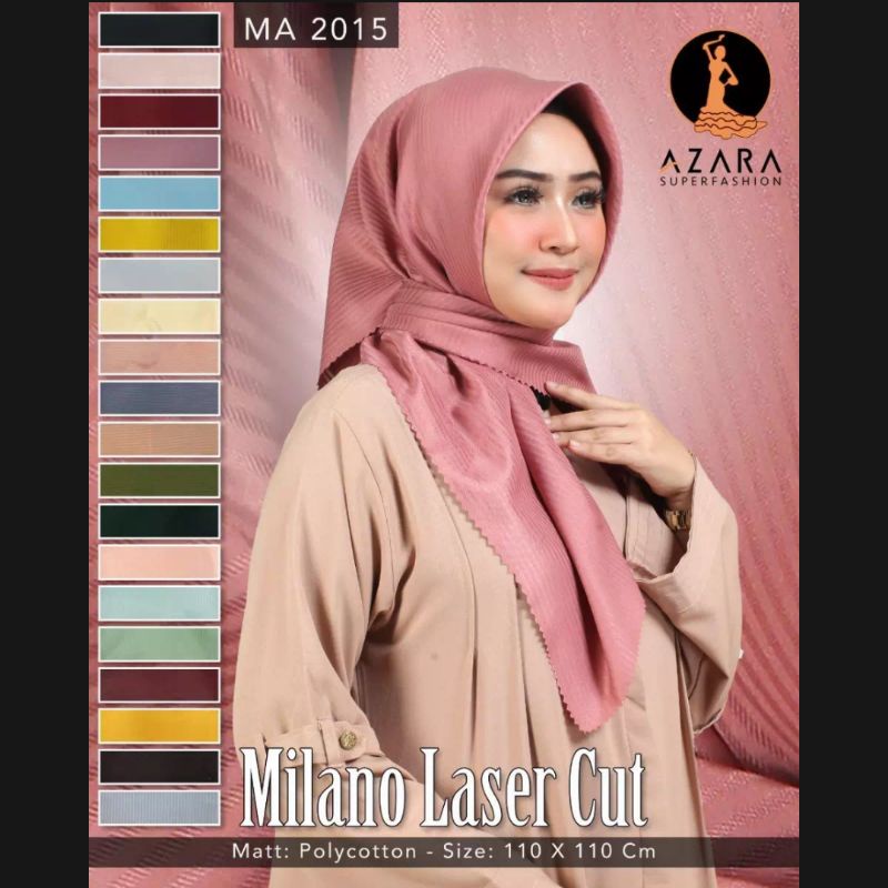 OBRAL NGABIS segi empat milano azara laser cut salur