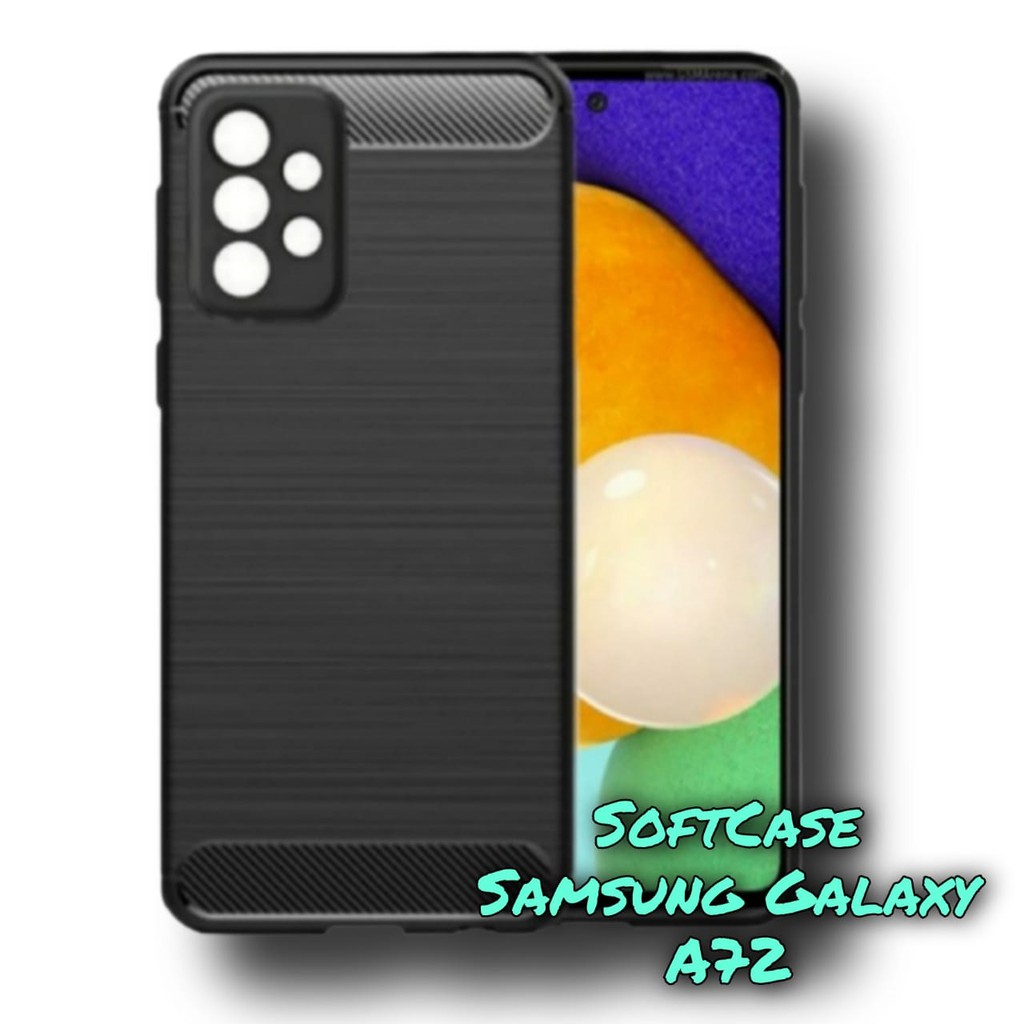 PROMO Case Samsung Galaxy A72 Ipaky Carbon SoftCase Casing New 2021 (6.5 Inch)