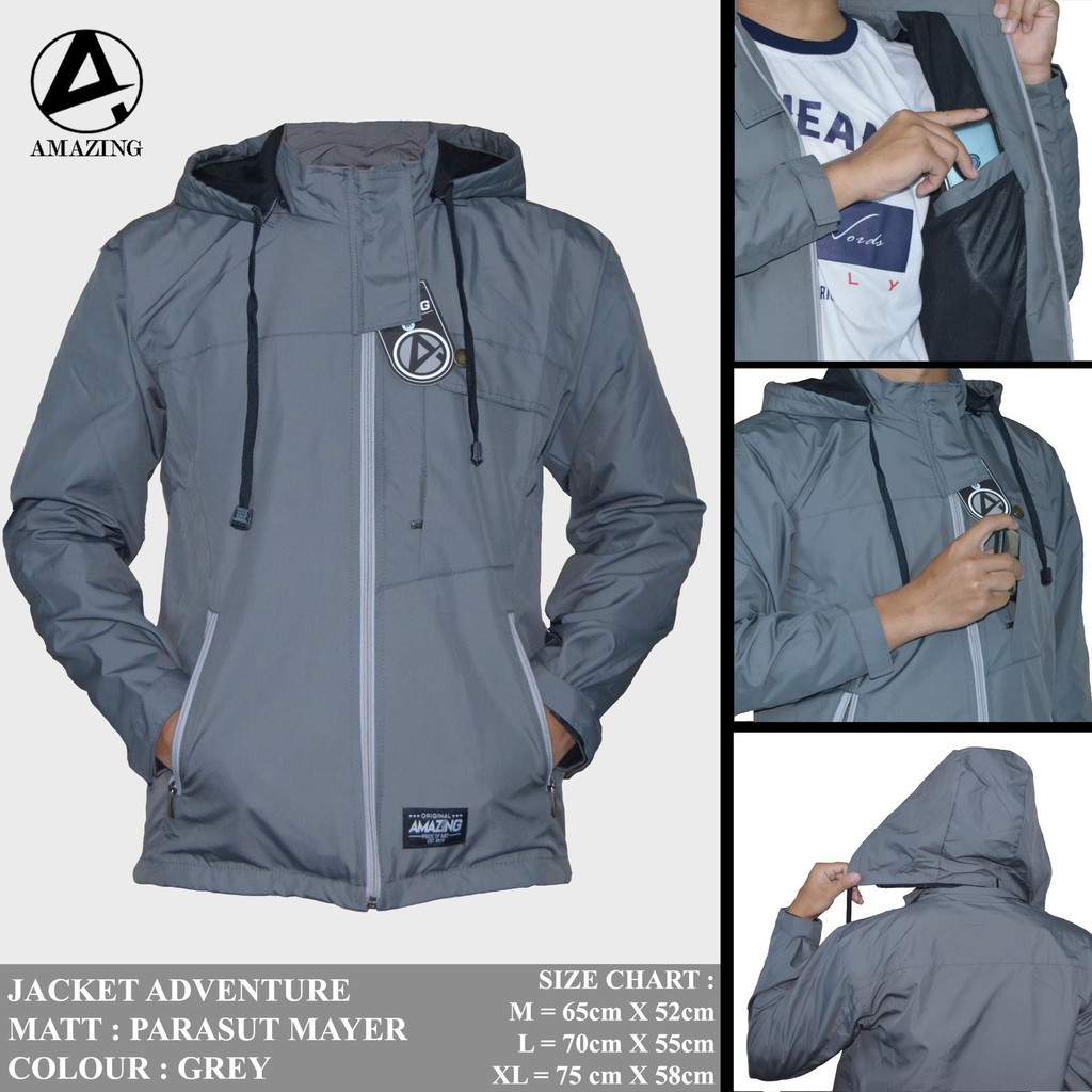  JAKET  PRIA PARASUT PARASIT ANTI  AIR  ANGIN WATERPROOF 