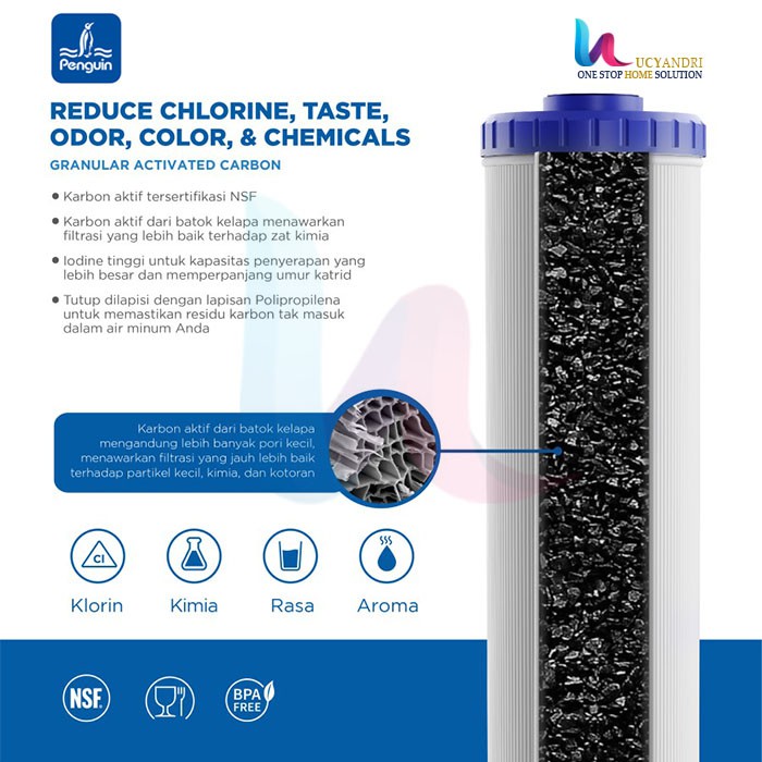 Filter Air Penguin PBF 10 GAC Water Filter - Granular Activated Carbon