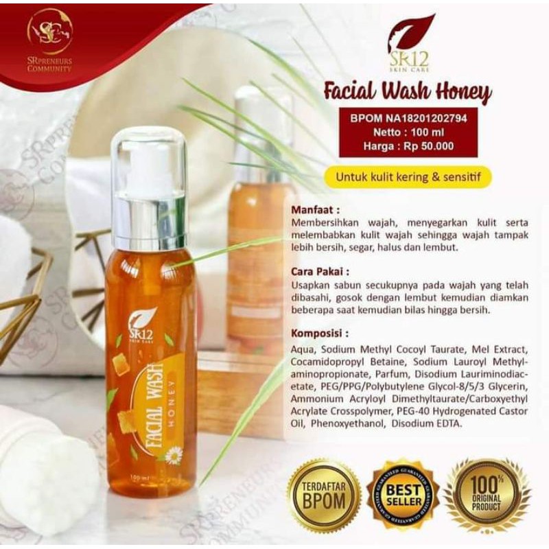 Sabun Cair Honey SR12 / Sabun muka herbal