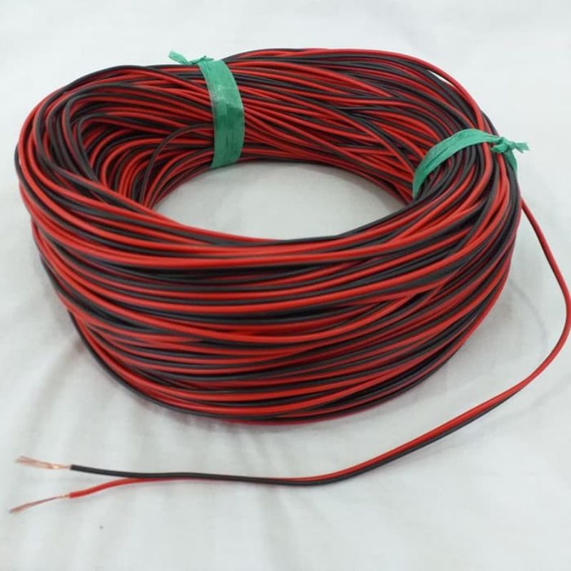 kabel kecil merah hitam tembaga murni awg 8