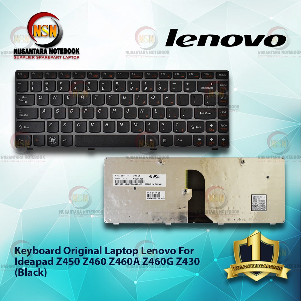 Keyboard Laptop Lenovo Ideapad Z450 Z460 Z460A Z460G Z430 Black