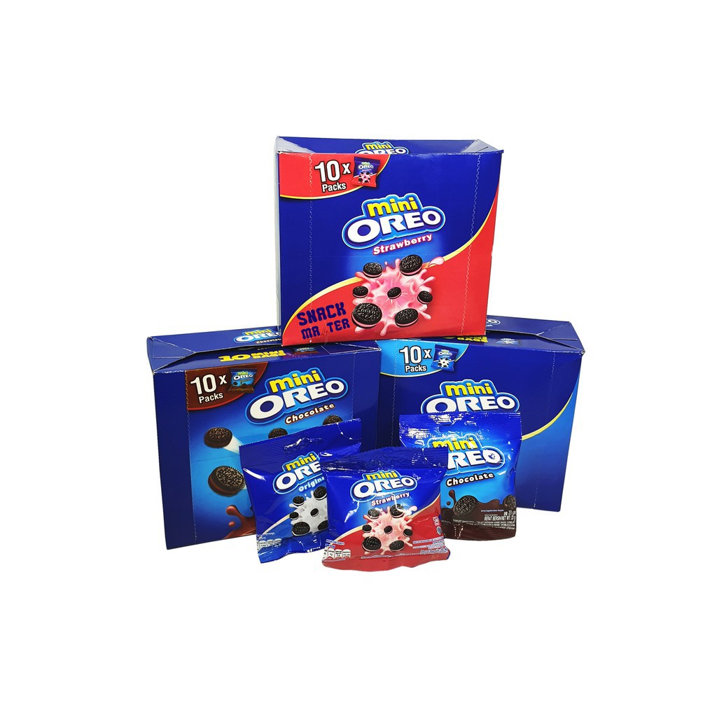 OREO MINI KEMASAN BOX TERMURAH CEMILAN SNACK WAFER MAKANAN RINGAN BISKUIT KUE KERING KRIM