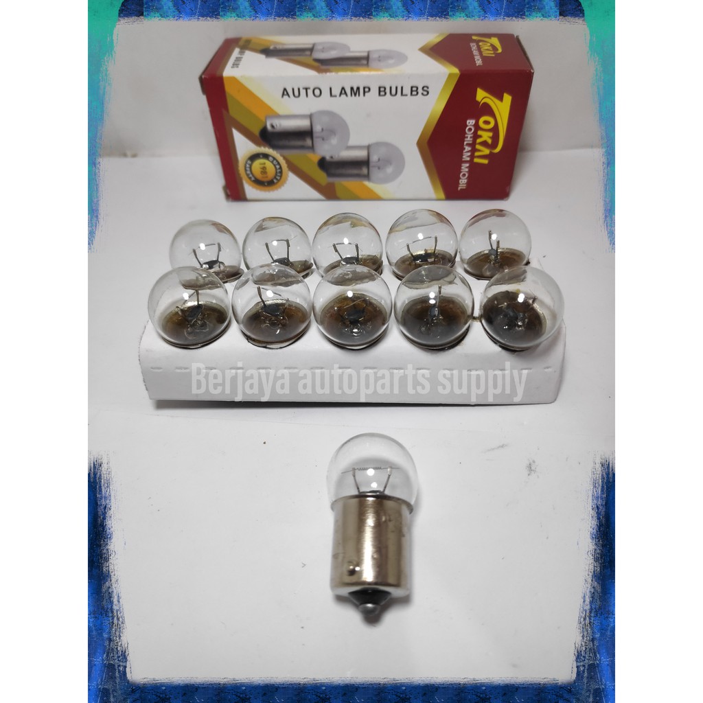 (10PC) BOLA LAMPU / BOHLAM SEN SEIN STOP REM 12V/24V KAKI 1 KECIL