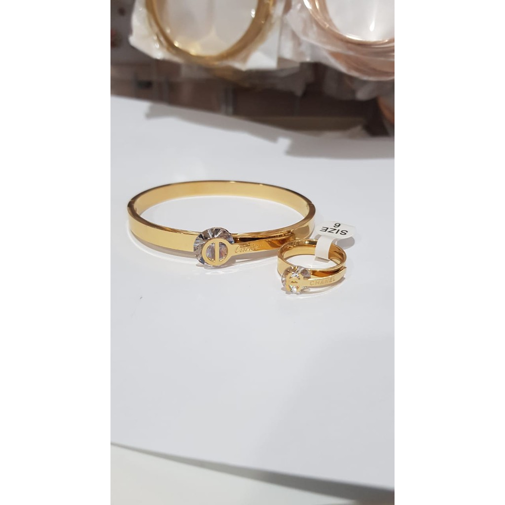 Set gelang cartier + cincin