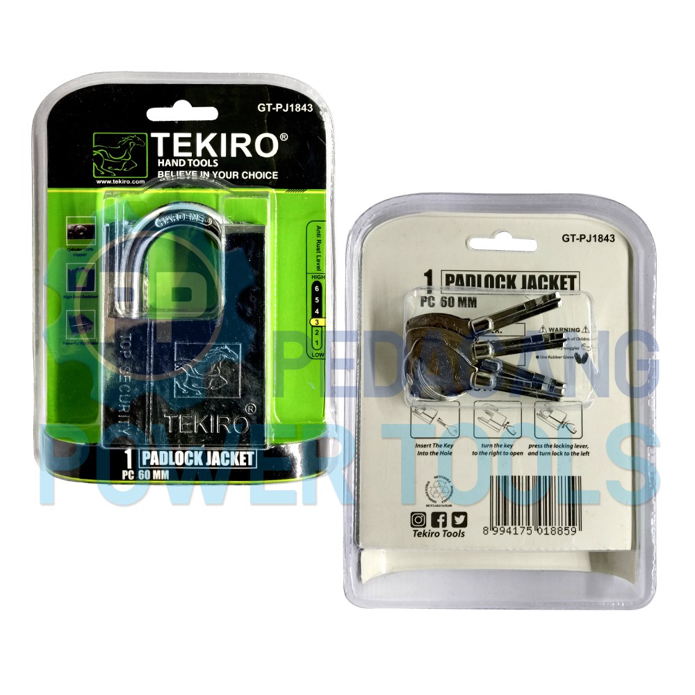 TEKIRO GEMBOK JAKET 60 MM PAGAR RUMAH PADLOCK JACKET 60MM GT-PJ1843