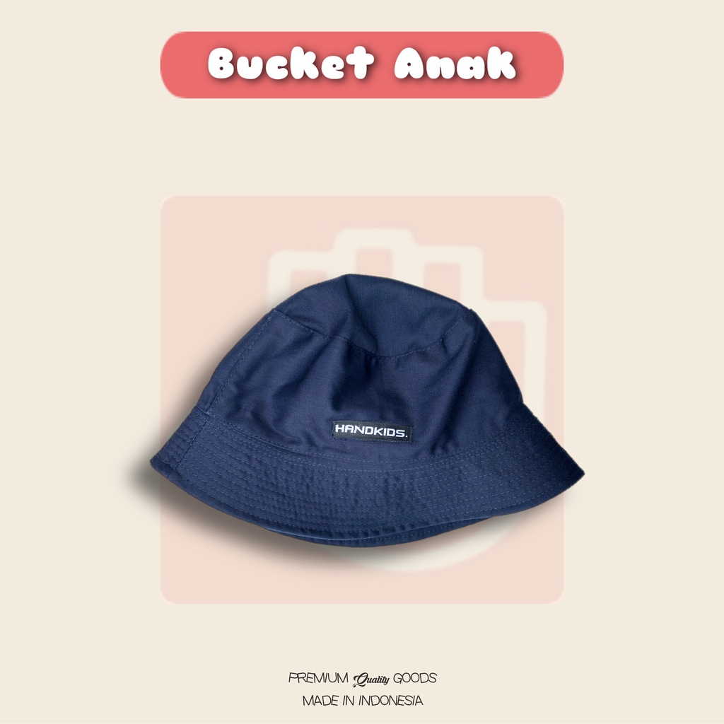TOPI ANAK BUCKETHAT HANDKIDS 2-8tahun-Navi