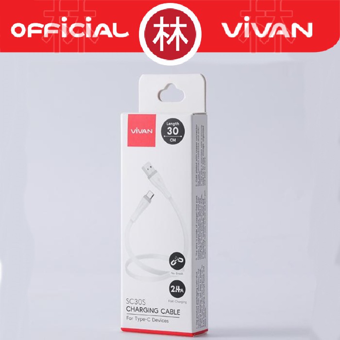 Vivan SC30S Data Cable Type-C Quick Charge 2.4A 30cm