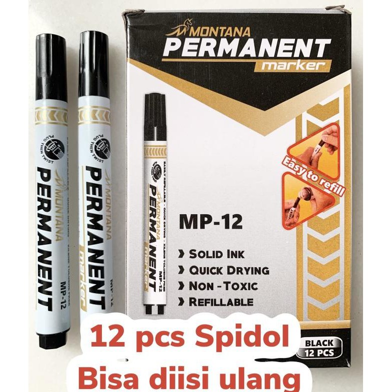 

Cuci Gudang Awal Tahun SPIDOL PERMANEN isi 12 pcs Montana MP 12 MURAH Cuci Gudang Awal Tahun