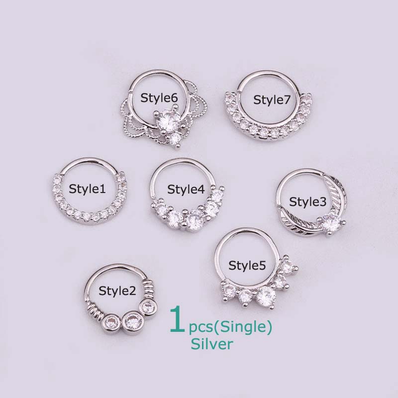 1pcs Anting Tragus Rook Helix Piercing Hidung Hoop Ring 8mm