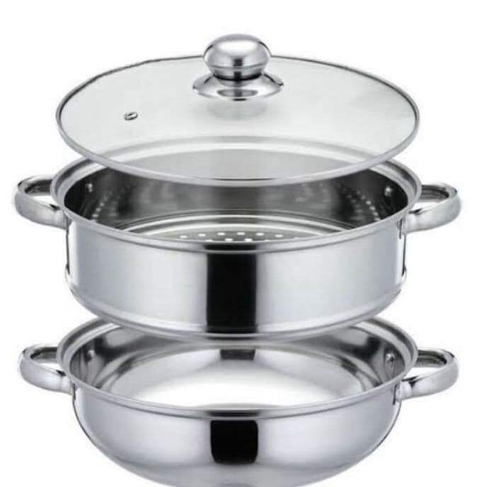 PANCI KUKUS STAINLESS 2 SUSUN / PANCI KUKUS DOUBLE LAYER STAINLESS