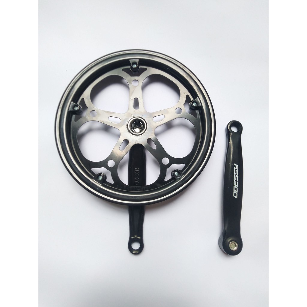 Crank Gear Crankset Sepeda Lipat 52t Odessy ( Steel , Double Cover)