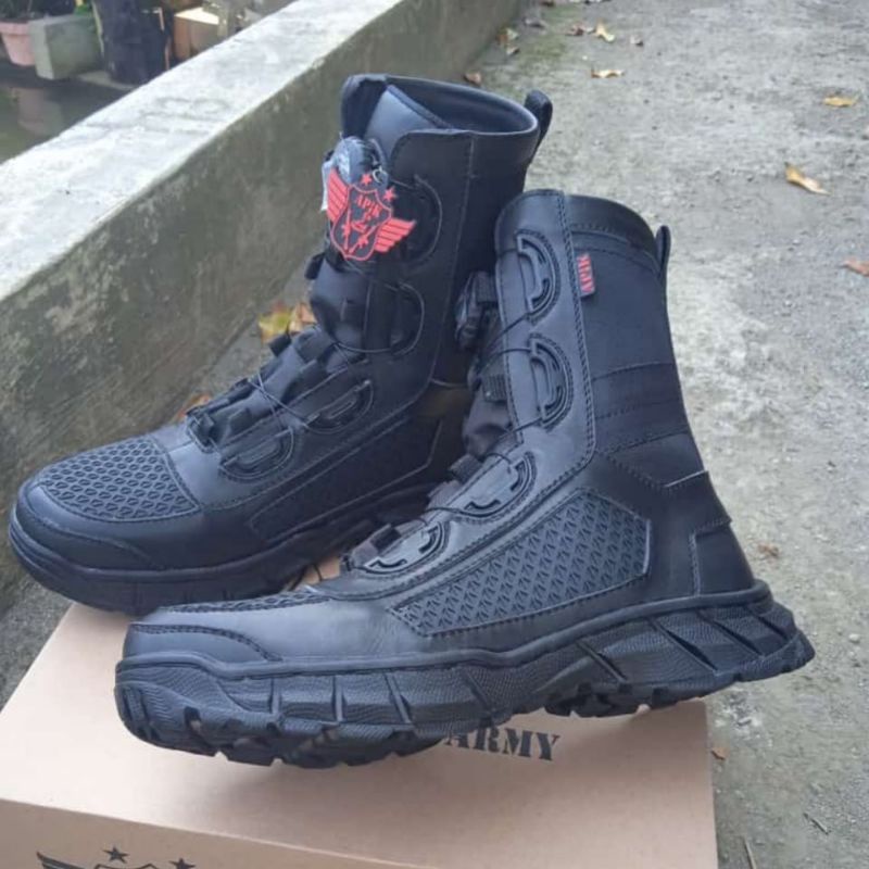 SEPATU PDL TALI PUTAR SARANG TAWON LIBRA KILAP DAN DOP MERK APIK BAHAN KULIT SAPI ASLI SEPATU PDL DINAS LAPANGAN TNI POLRI SECURITY SATPAM SEPATU BOOTS PRIA DAN WANITA