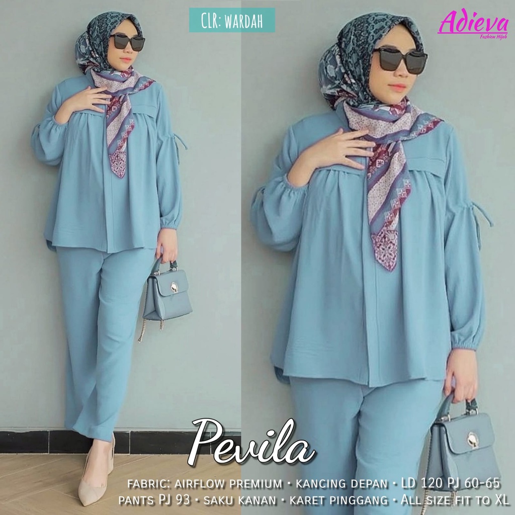 Pevila One Set Wardah Blouse All Size Airflow Premium by Adieva / 296