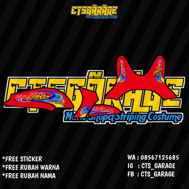 STRIPING TRANSPARAN FINO KARBU SIMPLE DESIGN NEW