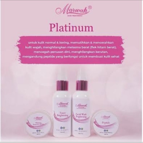 MARWAH SKINCARE MARWAH PAKET PLATINUM CREAM WAJAH SENSITIF