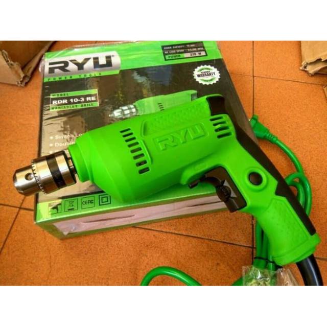 TERMURAH!!!MESIN BOR TANGAN RYU RDR 10-3RE HAND DRILL RYU 10 MM