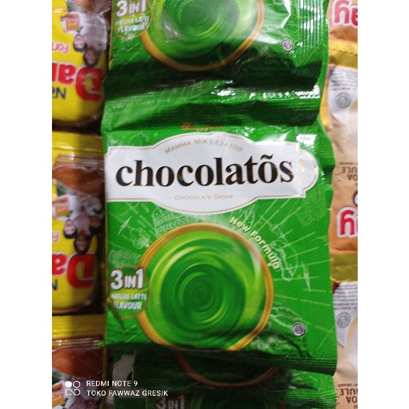 Chocolatos Drink Coklat dan Matcha Latte Renceng (isi 10 x 20 gr)