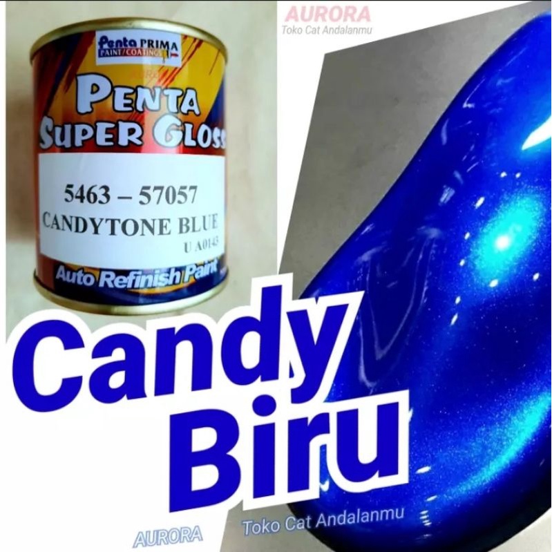 Cat Penta Super Gloss NC Candy Tone Blue 200ml Biru Transparan Kendi Candy Cat Duco Duko Otomotif Mo