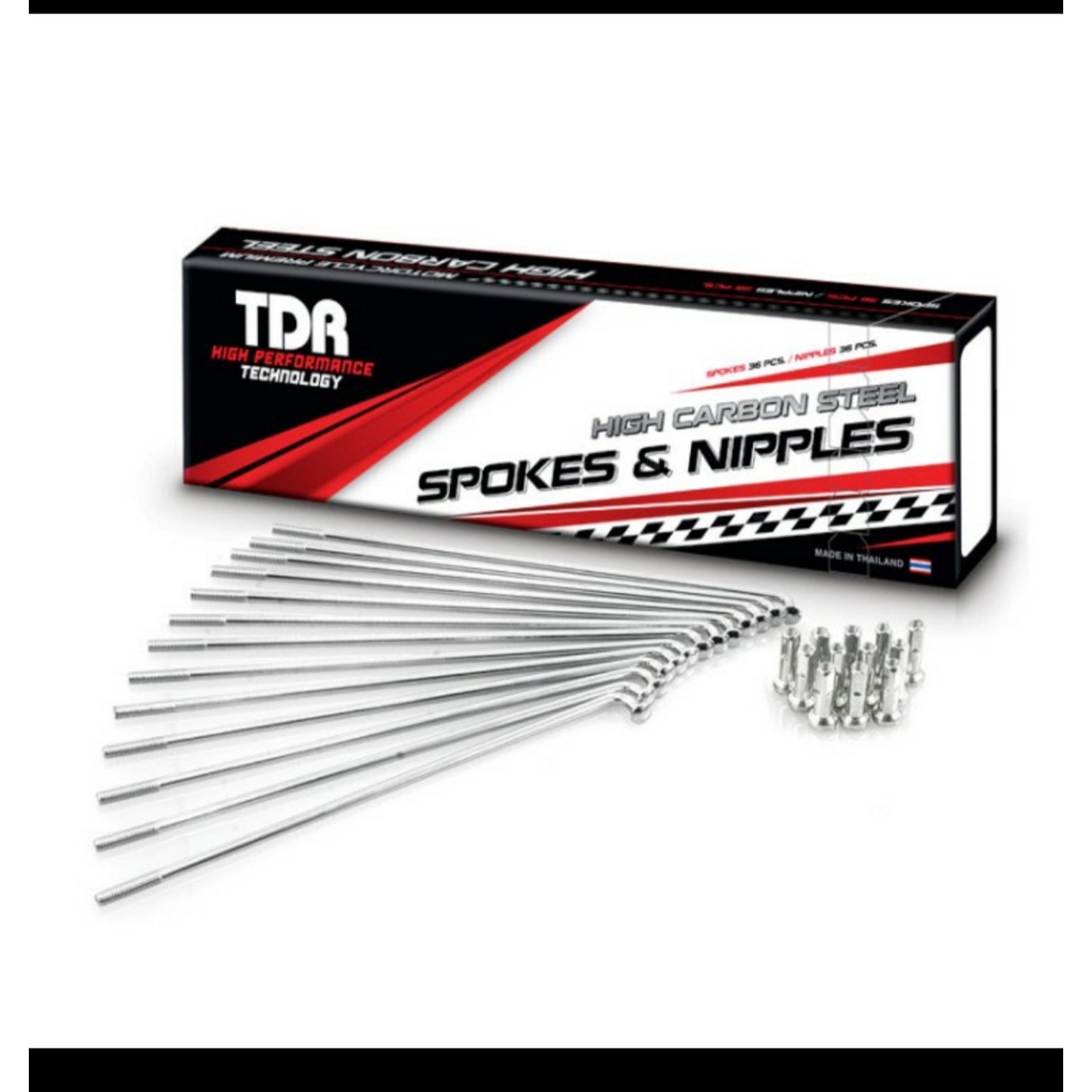 SPOKE SET/JARI-JARI / RUJI-RUJI CHROME TDR RING 14 17 18