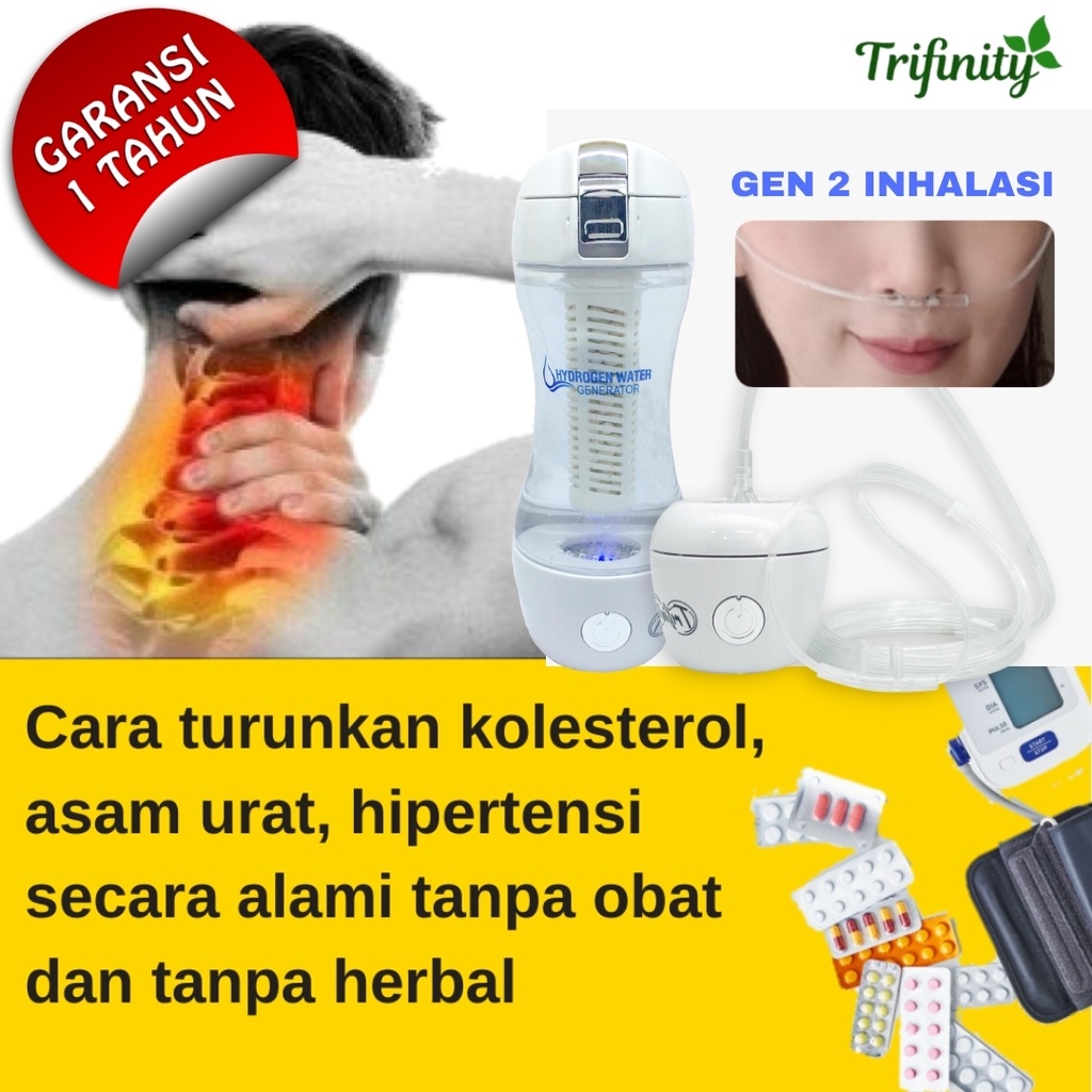 Trifinity Hydrogen Water Alkali Original Atasi Kolesterol Hipertensi Darah Tinggi Asam Urat Tanpa Ob