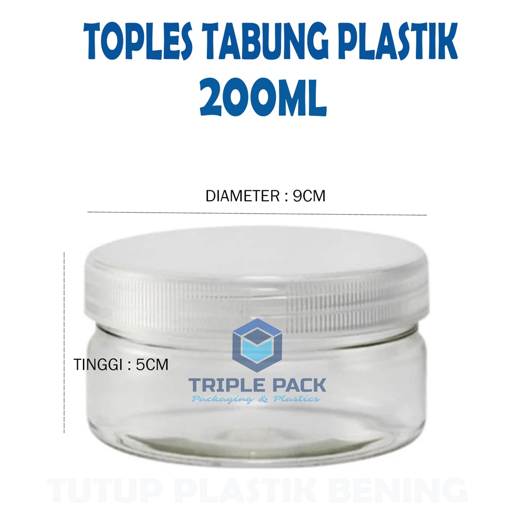 Jual Toples Tabung Cylinder Plastik Ml Tutup Bening Isi Pcs Food