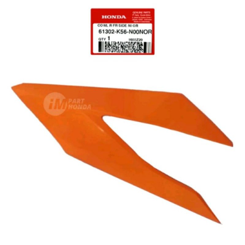 cover kupingan lampu depan kanan new Sonic 150 Oren original
