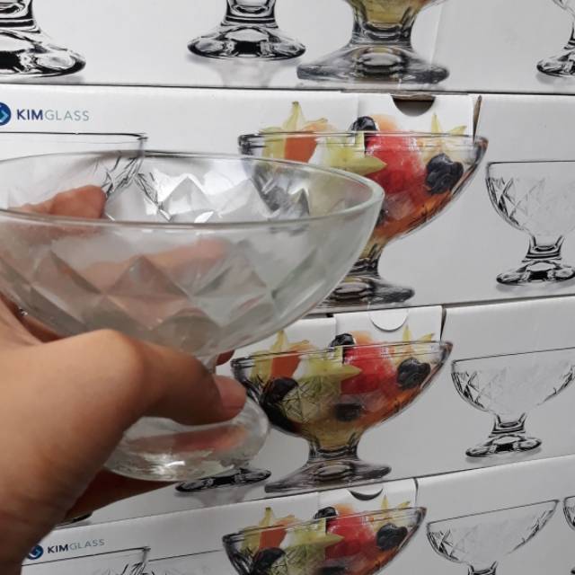Kimglass gelas kaca es buah